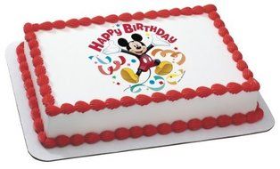 Mickey Mouse Clubhouse Streamers Edible Cake Topper Decoration Sheet Measures 8.5x10.5 Inchs