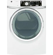 GE GFDS260EFWW 8.1 Cu. Ft. Electric Dryer with Steam in White