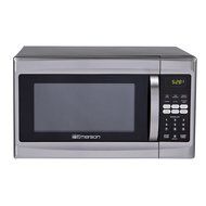 1.3 Cu. Ft. 1000w Countertop Microwave in Silver By Emerson Radio- Time and Weight Defrost- Overall: 12.8" H X...