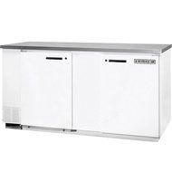 Beverage-Air MS68-1-W 68" Single Sided Milk Cooler in White with Stainless Steel