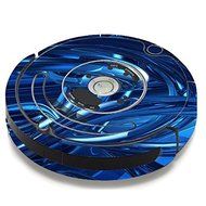 Skin Decal Vinyl Wrap For IRobot Roomba 650 655 Vacuum / Blue Wierd Glass Tubes