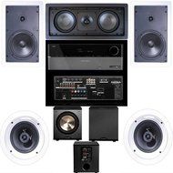 Klipsch R-1650-W In Wall #1 5.1 System(R-2502-WII)-Harman Kardon AVR-1650-FREE PL-200