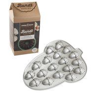 Nordic Ware Acorn Cast Aluminum Cakelet Pan with Double Chocolate Cake Mix