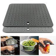 Teanfa Silicone Pot Holders Multipurpose Silicone Drying Mat, Durable Trivets Mat, Non Slip Jar Openers, Large... N2