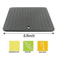 Teanfa Silicone Pot Holders Multipurpose Silicone Drying Mat, Durable Trivets Mat, Non Slip Jar Openers, Large... N3