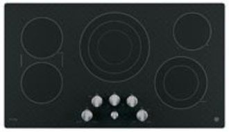 GE Profile PP7036EJES 36" Electric Cooktop with 5 Ribbon Burners Front Center Control Knobs Hot Surface Indicator...