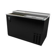 Bottle Cooler, 50‐1/2", (2) sliding lids, (704) 12 oz can or (286) 12 oz bottle capacity, analog thermostat, Asber...