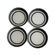Tart Pan by Vanika, Pack of 4, Non-Stick Coating, Heavy Duty Steel Quiche Pans, PFOA-Free - Excellent Heat Conduction...