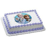 Offically Licensed Frozen Olaf, Elsa &amp; Anna Edible Cake Cupcake Cookie Image (1/4 Sheet) N5