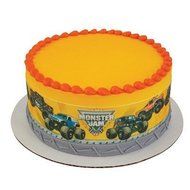 Monster Jam Built to Crush Edible Icing Image Cake Border Strips