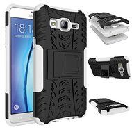 Galaxy On5 Case, MCUK Heavy Duty Rugged Dual Layer - Soft/Hard Shell 2 in 1 Tough Protective Cover Case with Kickstand... N2