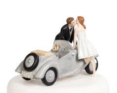 &quot;I&#039;ll Love U 4 EVER&quot; Car Wedding Cake Topper N3