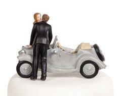 &quot;I&#039;ll Love U 4 EVER&quot; Car Wedding Cake Topper N4