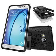 Galaxy On5 Case, MCUK Heavy Duty Rugged Dual Layer - Soft/Hard Shell 2 in 1 Tough Protective Cover Case with Kickstand... N5