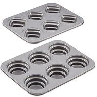 Cake Boss Tiered Cakelette Pans, 2pc &ndash; Round &amp; Square