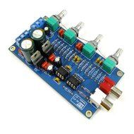 DROK&reg; NE5532 Preamp Volume Control Board 10 Times Pre-amp A51 Treble mediant Bass Low Noise OPA Digital Controller N4