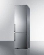 Built-in European counter depth bottom freezer refrigerator with stainless steel doors, platinum cabinet, icemaker... N2
