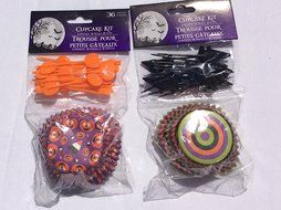 Halloween Cupcake Kit 18 Witches &amp; 18 Pumpkins N2
