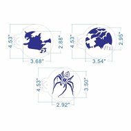 ART Kitchenware 6pcs Halloween Skull,Spider,Ghost House,Witch Cookie Stencil Set Cake Decorating Supplies Cupcake... N3
