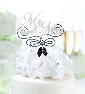 Lillian Rose CT550 Mr. and Mrs. Cake Pick, 3.5-Inch by 4.5-Inch