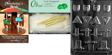Cybrtrayd R043 Assorted Purim Chocolate Candy Mold with Exclusive Cybrtrayd Copyrighted Chocolate Molding Instructions... N6