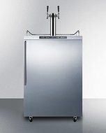 Summit SBC635MOS7HVTWIN 24" Outdoor Dual Tap Beer Dispenser with 5.6 cu. ft. Capacity Automatic Defrost Digital... N2