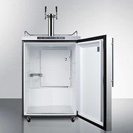 Summit SBC635MOS7HVTWIN 24" Outdoor Dual Tap Beer Dispenser with 5.6 cu. ft. Capacity Automatic Defrost Digital... N3