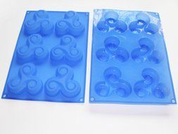 X-Haibei Triskell Shape Cake Cookies Chocolate Ice Cream Pan Silicone Soap Mold Supplies