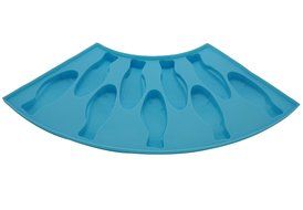 Silicone Fan Fish Shape Cookie Mold with Color Blue