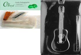 Cybrtrayd J030 Guitar Chocolate Candy Mold with Exclusive Cybrtrayd Copyrighted Chocolate Molding Instructions N6