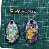 FUNSHOWCASE Large Resin Epoxy Jewelry Mold with Holes Oval and Teardrop Shape for Polymer Clay Pendant Cabochon... N2