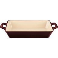 La Cuisine 3.9 Qt Enameled Cast Iron Deep Roasting Pan, Red N4