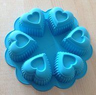 6 Hole Heart Shape Cake Pudding Jelly Chocolate Mold Handmade DIY Soap Candle Ice Mould N2