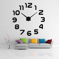 Wall clock watch clocks Abstract 3d Stickers home decoration Living Room diy Acrylic mirror N2