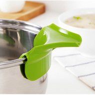 Silicone Kitchen Bowls Pots Slip-on Pour Spout Tool Gadget Green, Pack of 2 N3