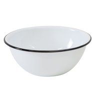 Enamelware Cereal Bowl - Navy Blue / Cream Marble N3