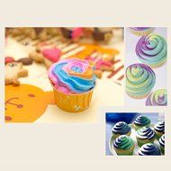 ilauke 3-Color Coupler Russian Nozzle Converter Icing Piping Bag for Cake Cupcake Decorating Tool N6