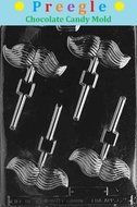 PLP-D025 Mustache Lolly Chocolate Candy Mold