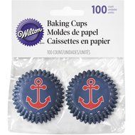 Wilton 415-8760 100 Count Nautical Theme Mini Cupcake Liners N3
