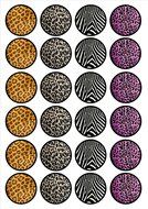 Animal Print Edible PREMIUM THICKNESS SWEETENED VANILLA, Wafer Rice Paper Cupcake Toppers/Decorations