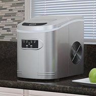 27 lb. Portable Ice Maker in Metallic Silver- A freestanding ice maker that is ETL certified and meets all standards... N2
