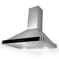 AKDY 36" Kitchen Wall Mount Stainless Steel Range Hood AZ-63190D-BK w/ Baffle Filters N4