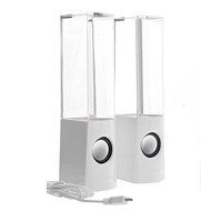 WELLENTWhite Cool LED Dancing Water Show Music Fountain Light Speakers for Phones PC Laptop