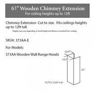 ZLINE 61 in. Wooden Chimney Extension for Ceilings up to 12.5 ft. N7