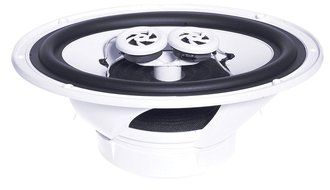 E-AUDIO ELLIPTICAL MOISTURE RESISTANT CEILING SPEAKER WITH TWIN OFFSET TWEETERS N4