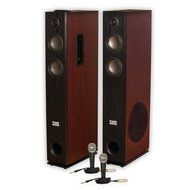 Acoustic Audio TSi600 Bluetooth Powered Floorstanding Tower Multimedia Speakers with Mics TSi600M2