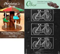 Cybrtrayd Bicycle Kids Chocolate Candy Mold with Chocolatier&#039;s Guide Instructions Book Manual