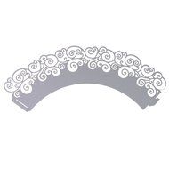UNIQLED Pack of 60 Artistic Filigree Bake Cake Paper Cups Little Vine Lace Laser Cut Cupcake Wrappers Baking Liners... N13