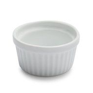 Sur La Table Porcelain Round Ramekin with Ribbed Sides HB4612 , 10 oz.