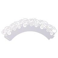 UNIQLED Pack of 60 Artistic Filigree Bake Cake Paper Cups Little Vine Lace Laser Cut Cupcake Wrappers Baking Liners... N14